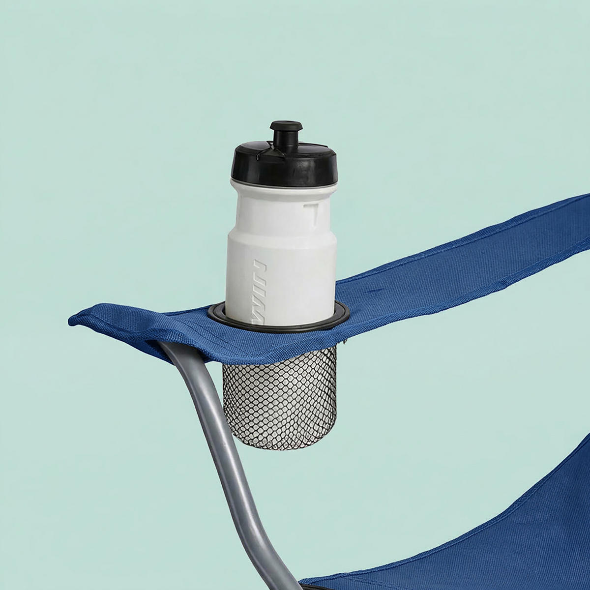 2XSKLÁDACÍ židle - tmavě modrá, kov/textil (81/97/54cm) - Relaxdays