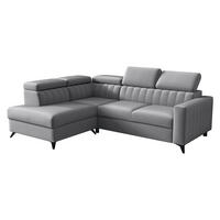 ECKSOFA Milano 2RRLXP, Seite: Links LXP+R+2R - Hellgrau, Holz/Textil (249/195cm) - MIRJAN24