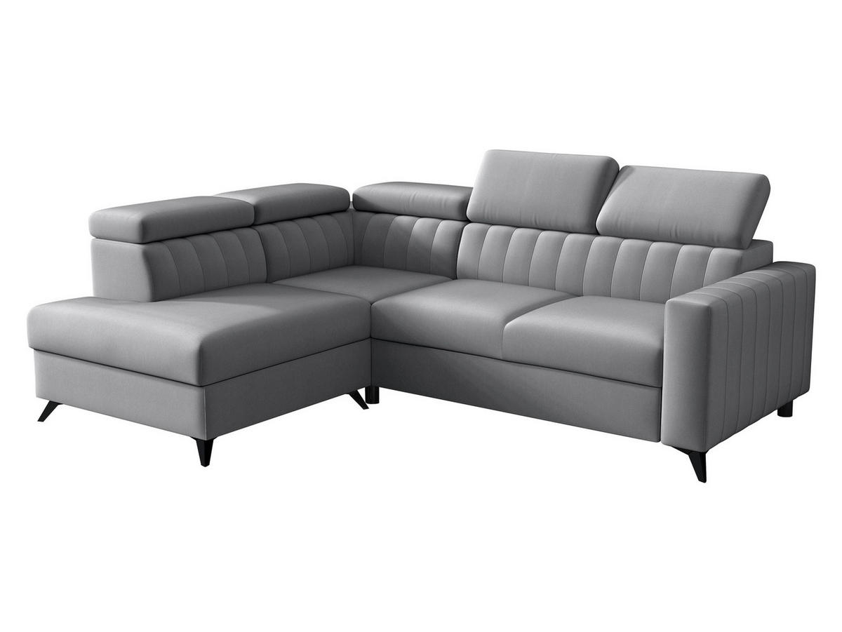 ECKSOFA Milano 2RRLXP, Seite: Links LXP+R+2R - Hellgrau, Holz/Textil (249/195cm) - MIRJAN24