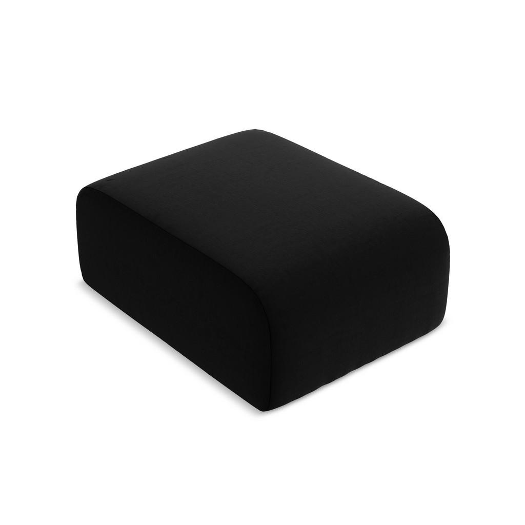 Thumbnail - Makamii Pouf, Schwarz, Textil, Holzwerkstoff, 1-Sitzer, 72x42x94 cm, Hergestellt in Europa, Oeko-Tex®, Wohnzimmer, Sofas...