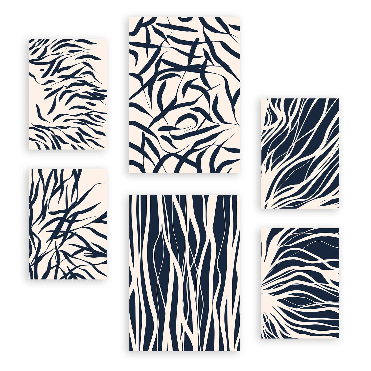 POSTER Set Mit 6 Bland Arts A3 & A4 Rahmenlos - Klar, Papier (29/3cm) - Nacnic