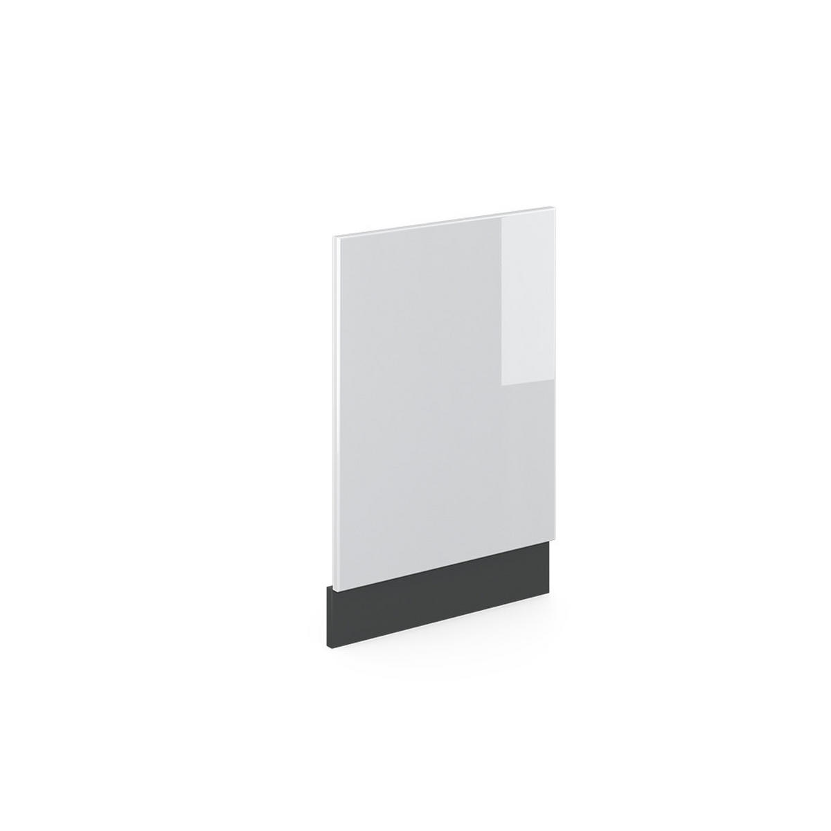 FRONTBLENDE R-Line Weiß Hochglanz 45 cm ohne AP - Weiß Hochglanz/Anthrazit, Holzwerkstoff (45/57.2/1.6cm) - Vicco