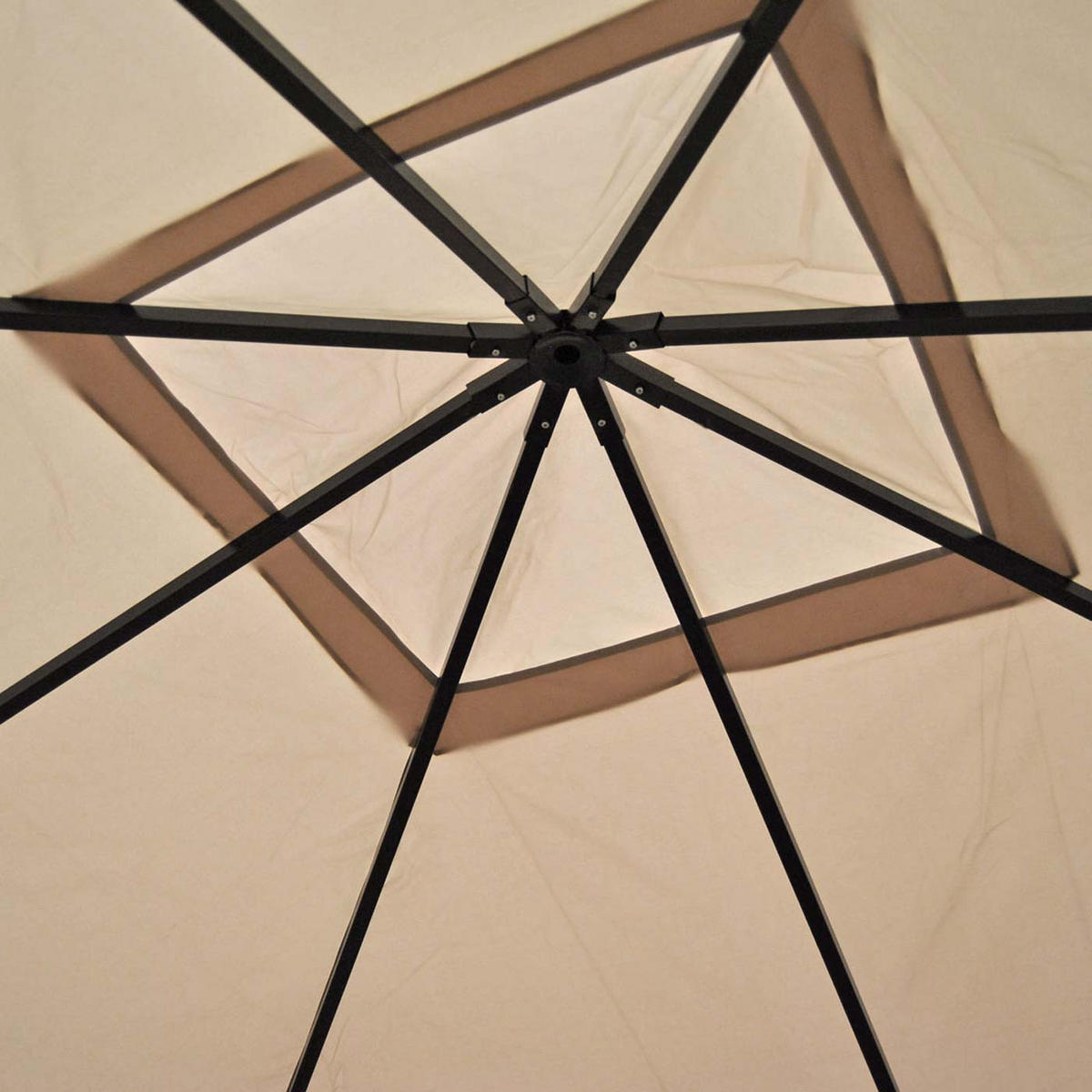 ERSATZDACH Pergola Mira 3,5x3,5m 335x335cm Creme - Creme, Textil (335/1/335cm) - BERLINLODGE
