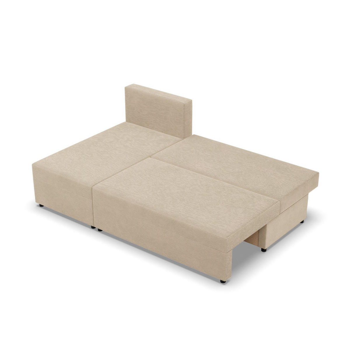 ECKSOFA MIT SCHLAFFUNKTION FERMO BONELL Beige - Beige, Textil (137/201cm) - Mebligo