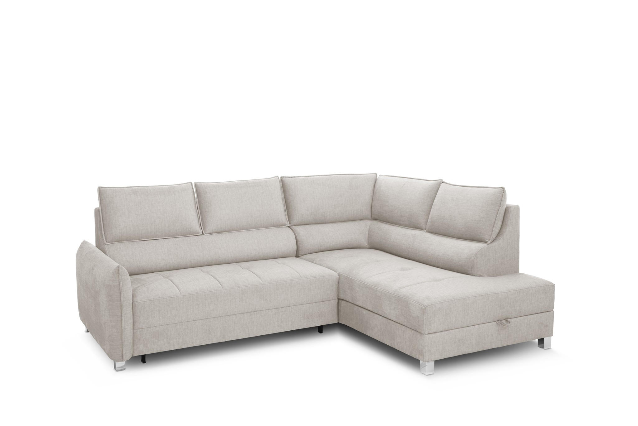ECKSOFA Marno In Chill Me - Creme, Holzwerkstoff/Textil (260/200cm) - Fun Möbel