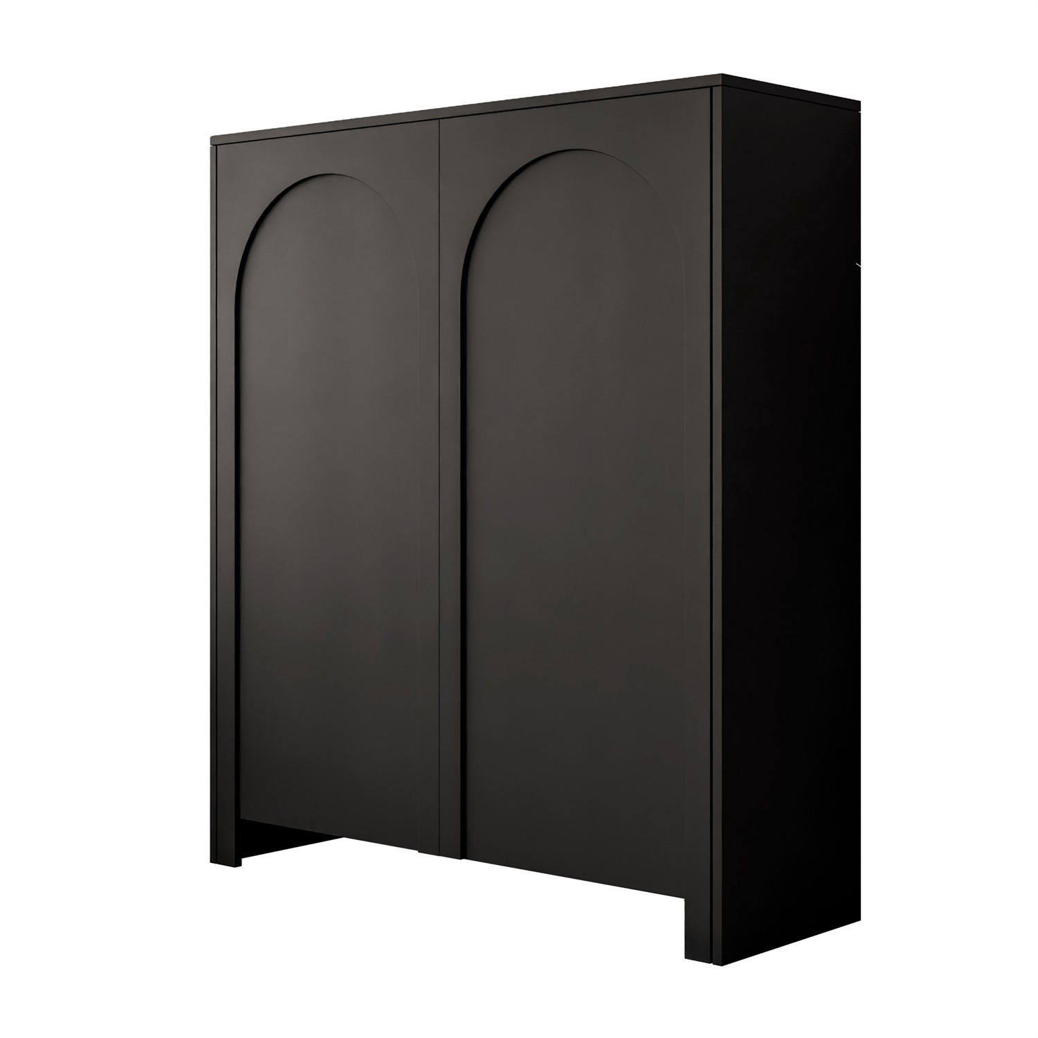 HIGHBOARD ARIADNA schwarz - Schwarz, Holzwerkstoff (104/119/35cm)