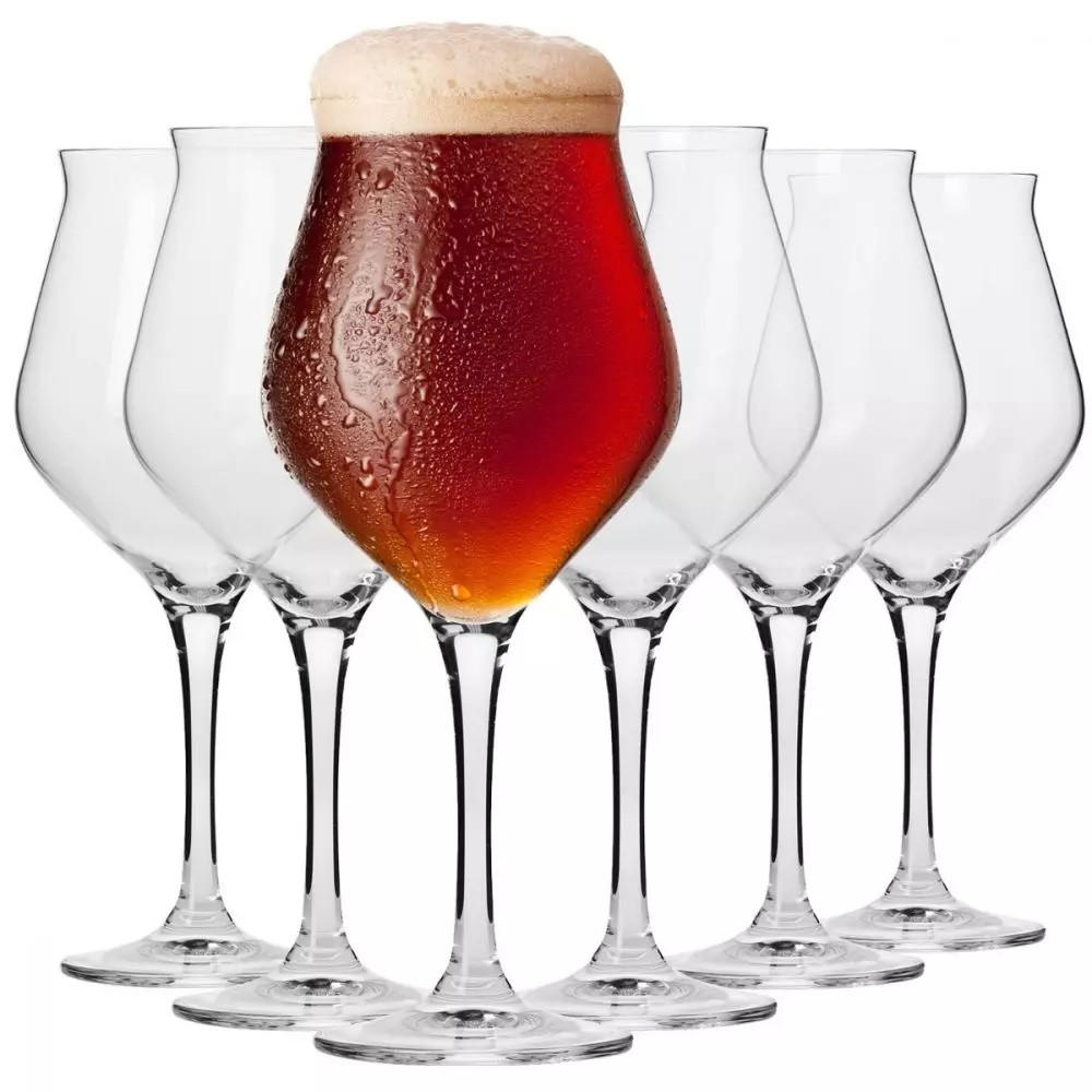 BIER-TULPEN BIERGLÄSER, 6er-Set, 420 ml - Transparent, Glas (0.42L) - Krosno Glass