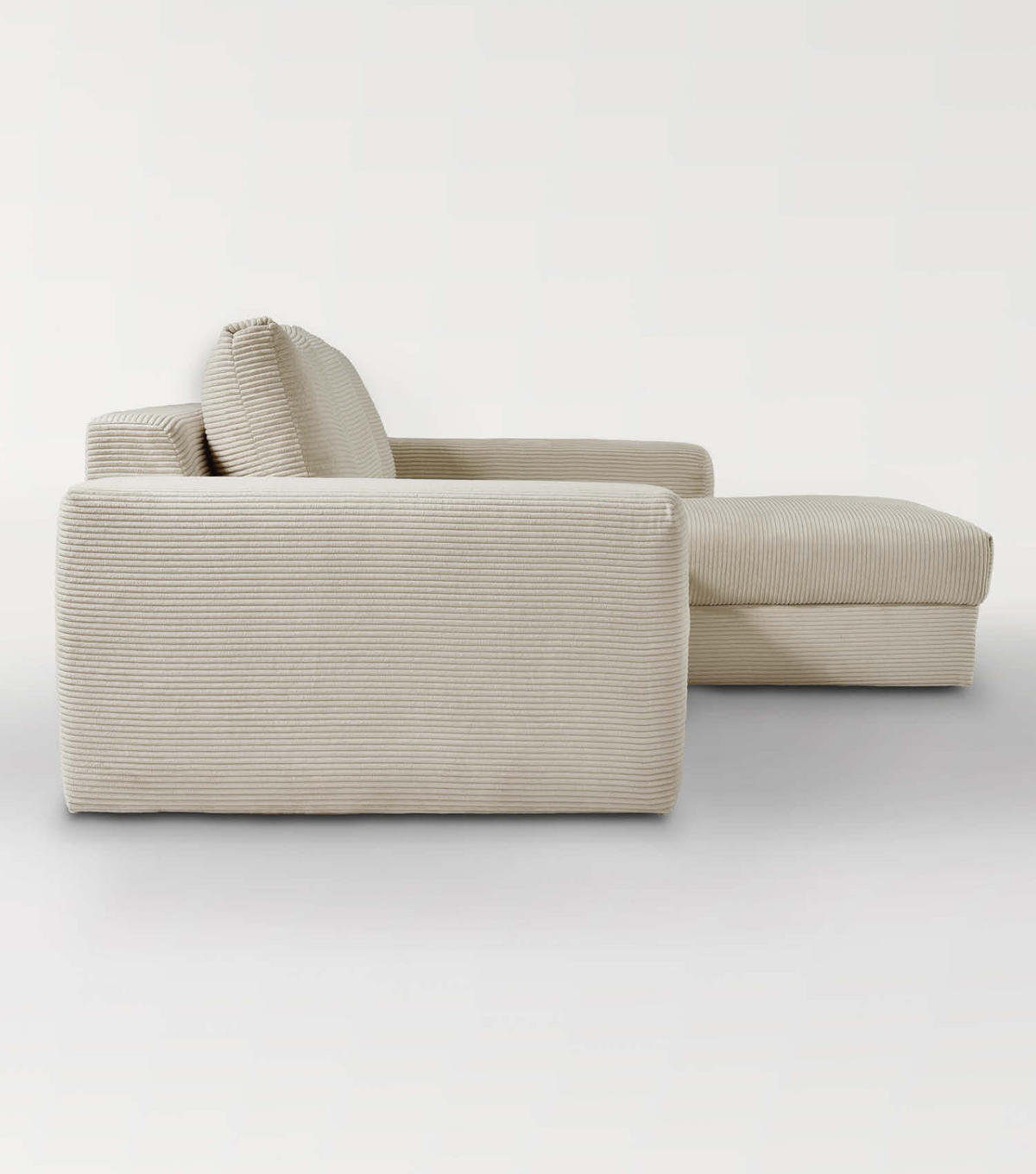 ECKSOFA Der Klassiker Recamiere rechts - Beige, Textil (280/190cm) - Mokebo
