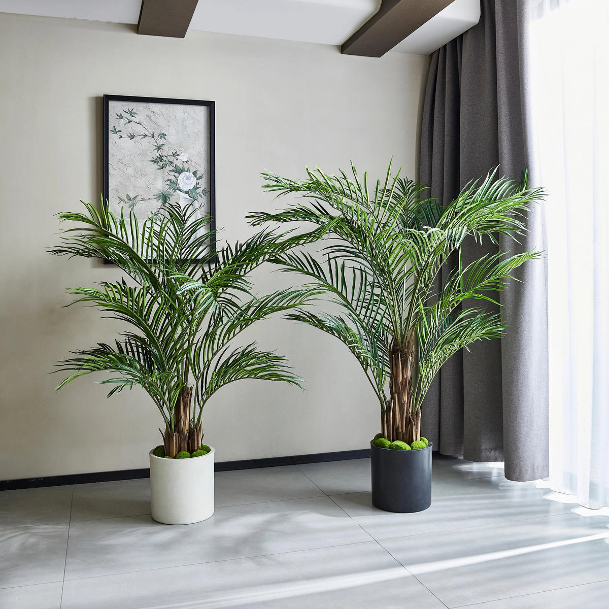 KUNSTBAUM Künstliche Kentia-Palme – Caliora 140 cm - Grün, Kunststoff (140cm) - aplanta