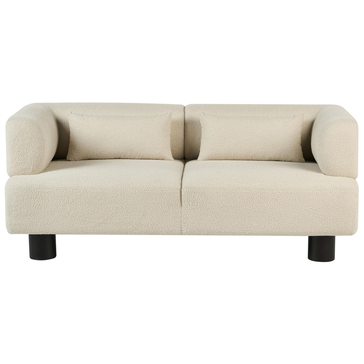 POHOVKA 2-místná Bouclé Krémově bílá Movik - krémová, textil (183/74/90cm) - Beliani