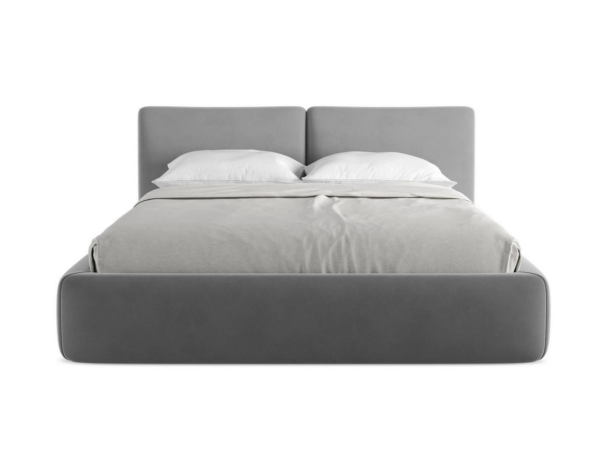 POLSTERBETT mit Bettkasten und Lattenrost 180x228 Grau - Schwarz/Grau, Kunststoff/Textil (160/200cm) - Makamii