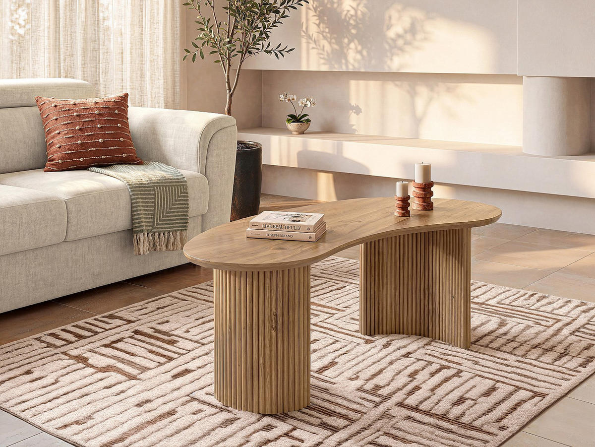 COUCHTISCH - 120 cm x 70 cm - holz - naturfarben hell Tamenia - Naturfarben, Holz (70/120/45cm) - Vente-Unique