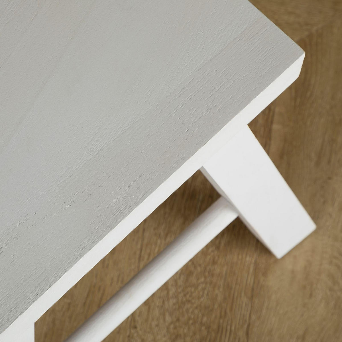 HOCKER ROSAL weiß - Weiß, Holz (32/30/17cm) - CARO-Möbel