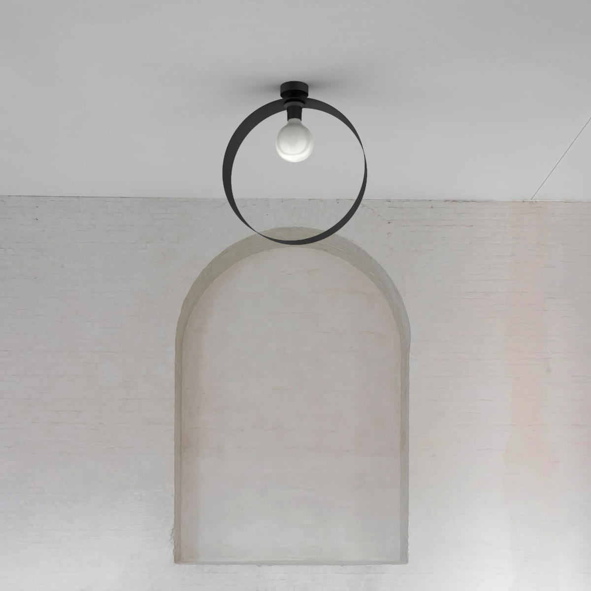 DECKENLEUCHTE Nucleo - Schwarz, Metall (7/40/40cm) - Lumicom