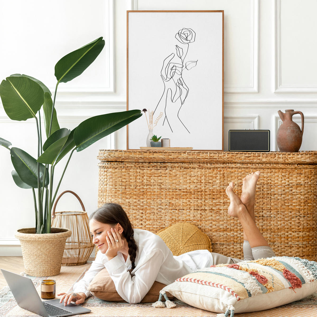 TEELICHTHALTER Set - Multicolor, Keramik/Holzwerkstoff (26cm) - Relaxdays