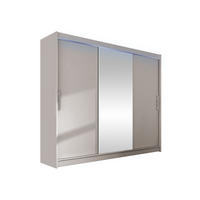 KLEIDERSCHRANK Aston I, mit RGB LED Beleuchtung - Kaschmir/Silberfarben, Holzwerkstoff/Kunststoff (250/215/58cm) - MIRJAN24