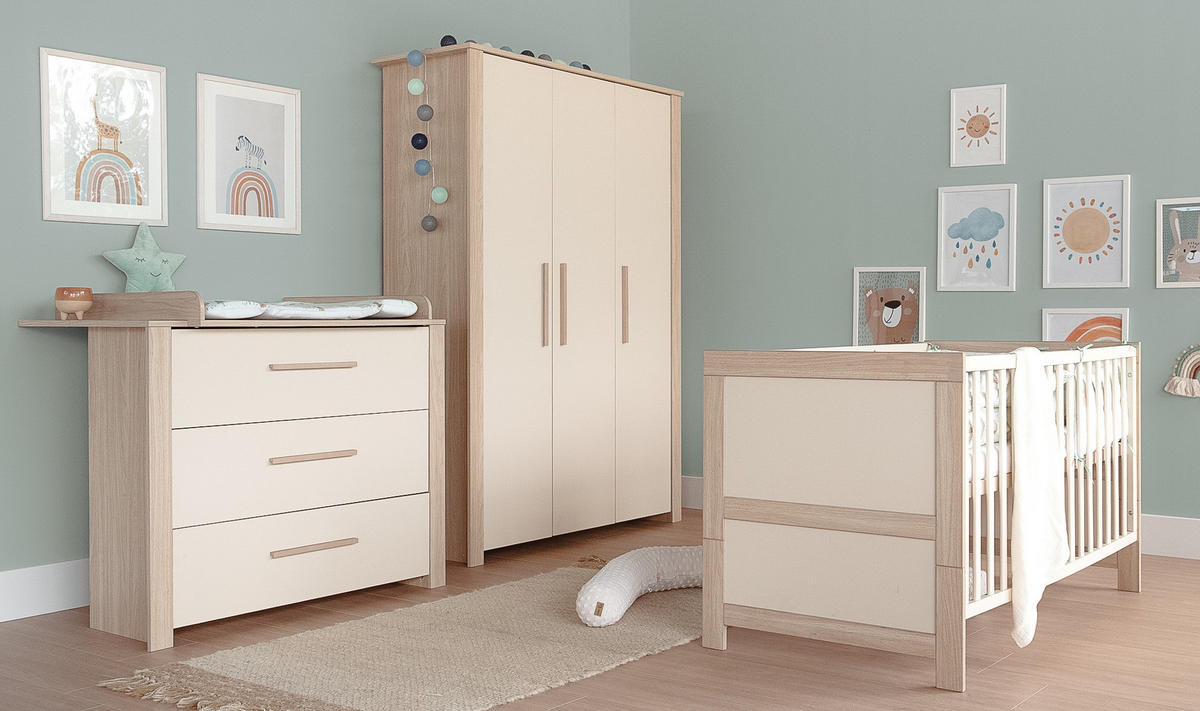 BABYBETT Momo 70x140 cm - Kaschmir, Holzwerkstoff (70/140cm) - Roba