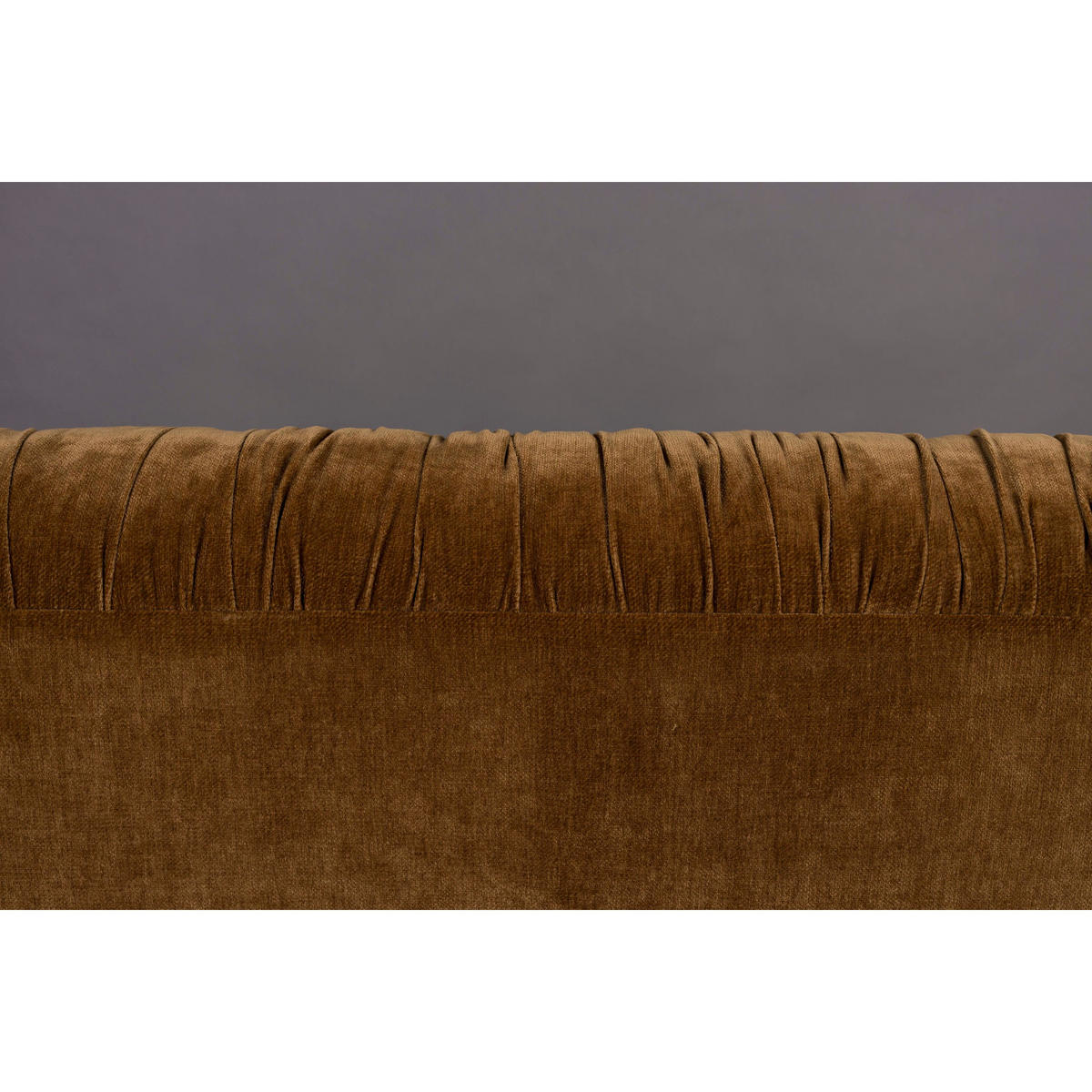 SOFA 3-SITZER Douglas Samt Cognac/ Braun - Braun, Kunststoff (214/78/102.5cm) - Dutchbone