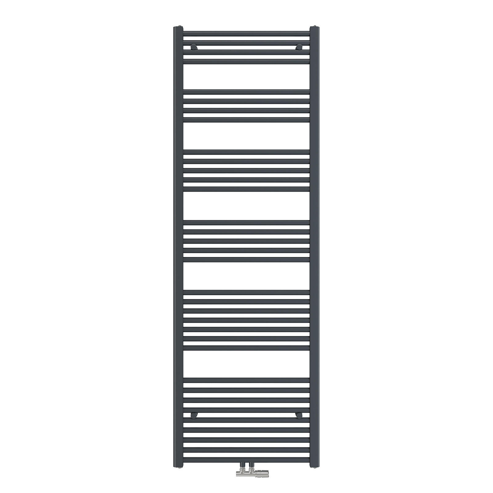 HEIZKÖRPER Handtuchheizkörper wasserführend 180/60/3 cm - Anthrazit, Metall (60/180/3cm) - EMKE