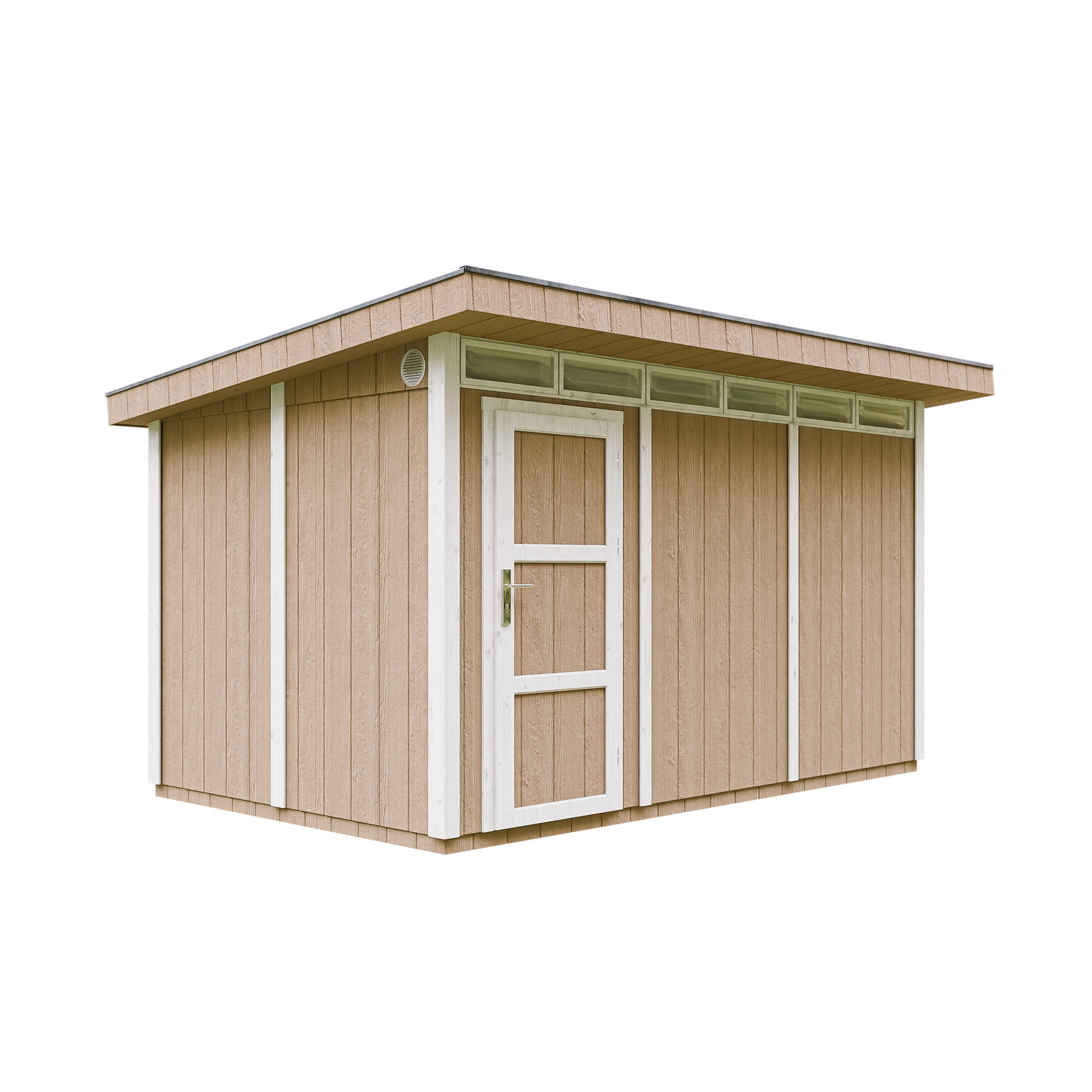 Timbela Holz-Gartenhaus Hellbraun 412x237x279 cm
