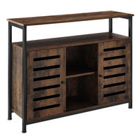 SIDEBOARD Warrington,mit höhenverstellbaren Kunststofffüßen, 100 x 37 x 82 cm,Industrial Holz dunkel, rustikal - Rostfarben, Holzwerkstoff (37/82/100cm) - tectake