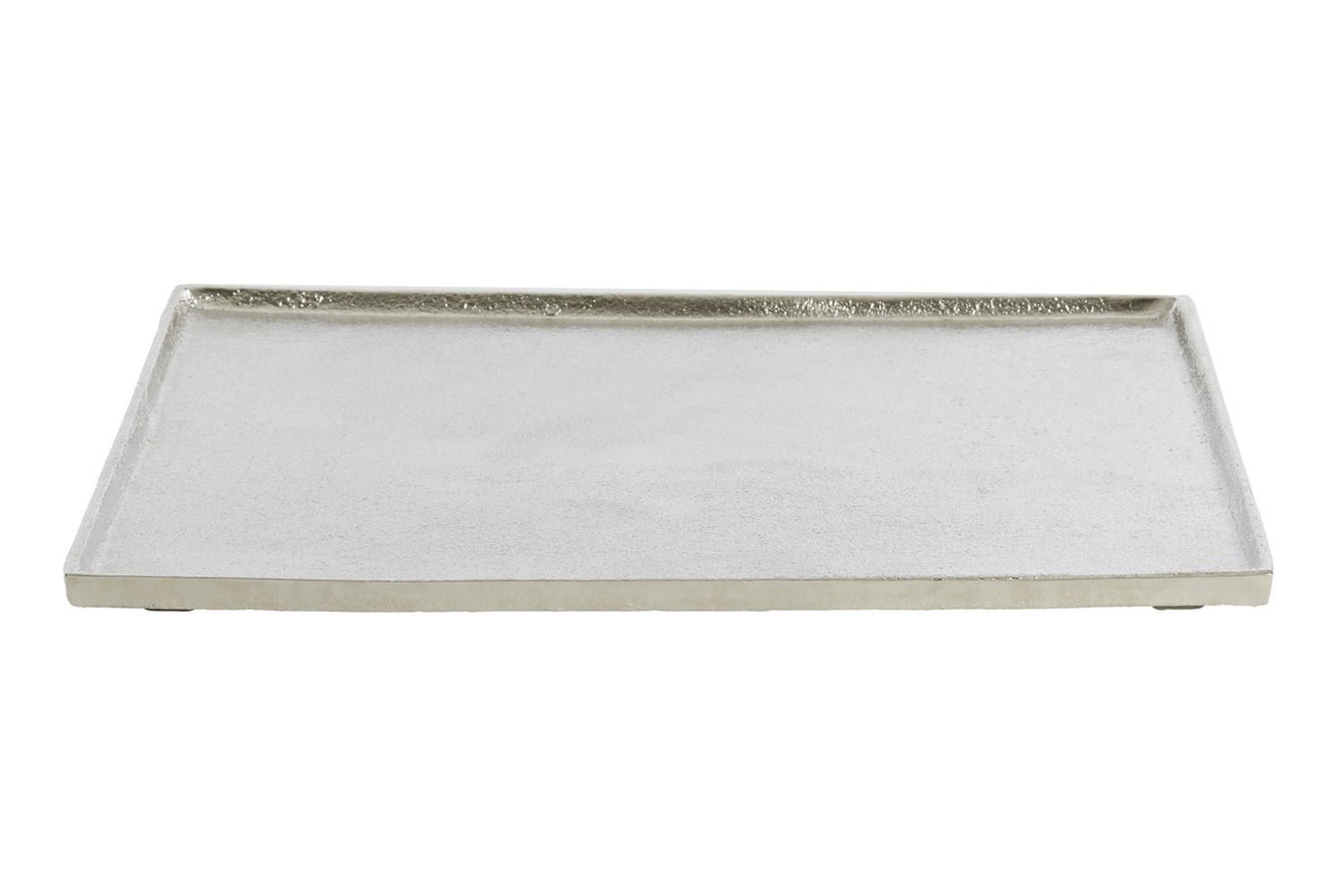 TABLETT MAES 39,5x39,5x1,5cm, Silber, Metall - Silberfarben, Metall (39.5/1.5/39.5cm) - Light & Living