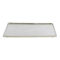 TABLETT MAES 39,5x39,5x1,5cm, Silber, Metall - Silberfarben, Metall (39.5/1.5/39.5cm) - Light & Living