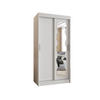 SCHWEBETÜRENSCHRANK 200/100/62 2-türig - Silberfarben/Weiß, Holz (100/200/62cm) - MÖBEL KRYSPOL