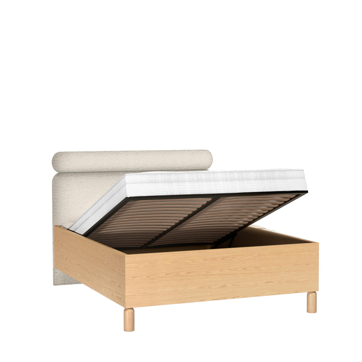 BETT Sanden SN-11 160x200 cm Eichefarben - Eichefarben, Holzwerkstoff