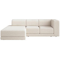 ECKSOFA Novals L-Form, 4-Sitzer, links 278 cm - Creme/Schwarz, Holz/Kunststoff (278/168cm) - Selsey