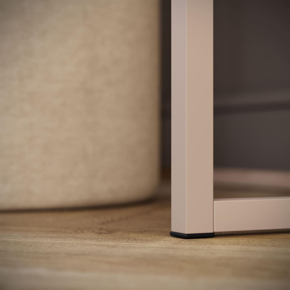 SCHMINKTISCH Blanco Glamour auf Kaschmir-Gestell mit LED-Spiegel goldener Griff - Kaschmir, Holzwerkstoff (100/81/42cm) - Lookway