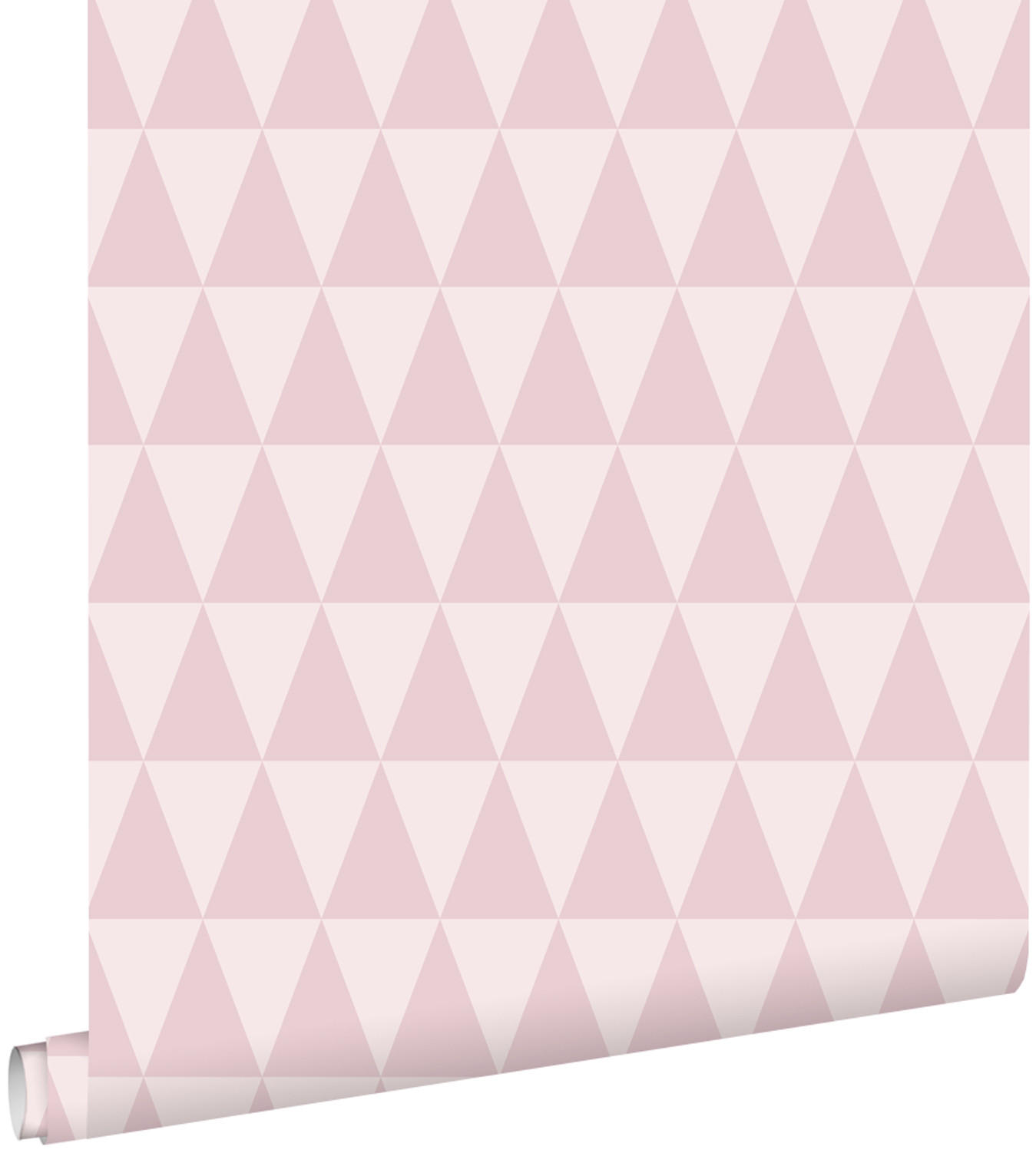 TAPETE grafische, geometrische Dreiecke 53 cm x 10.05 m - Lila, Papier (53/0.1cm) - ESTAhome