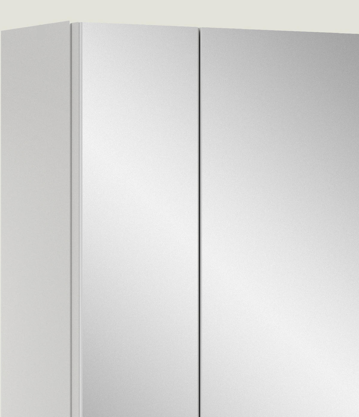 BADMÖBEL-SET weiß Hochglanz, Badkombination 2-teilig 60 cm - Weiß Hochglanz/Silberfarben, Glas/Holzwerkstoff (60/185/30cm) - Inn.Furn