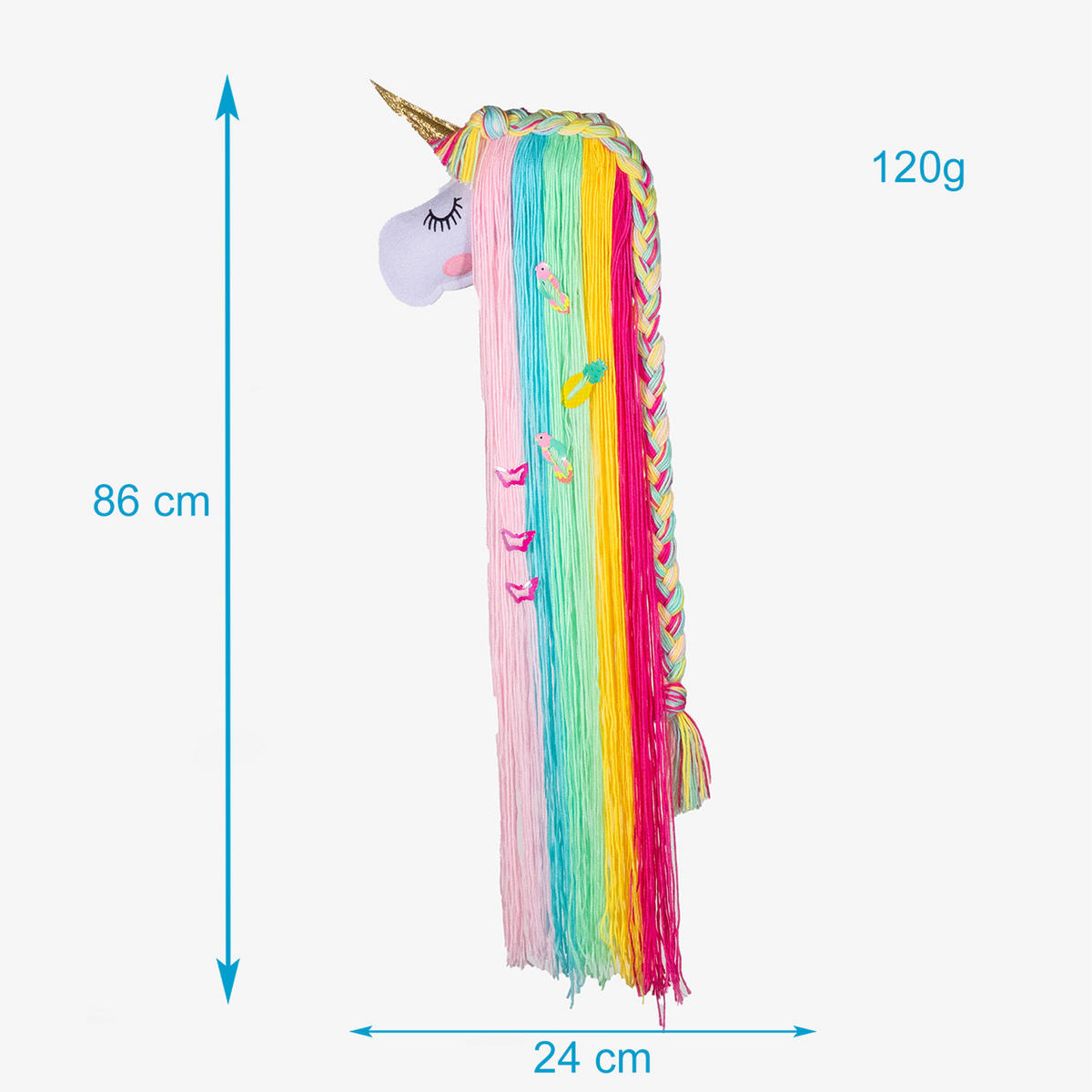 WANDTEPPICH für Haarklammern 86 / 24 / 5 cm - Multicolor, Textil (24/86cm)