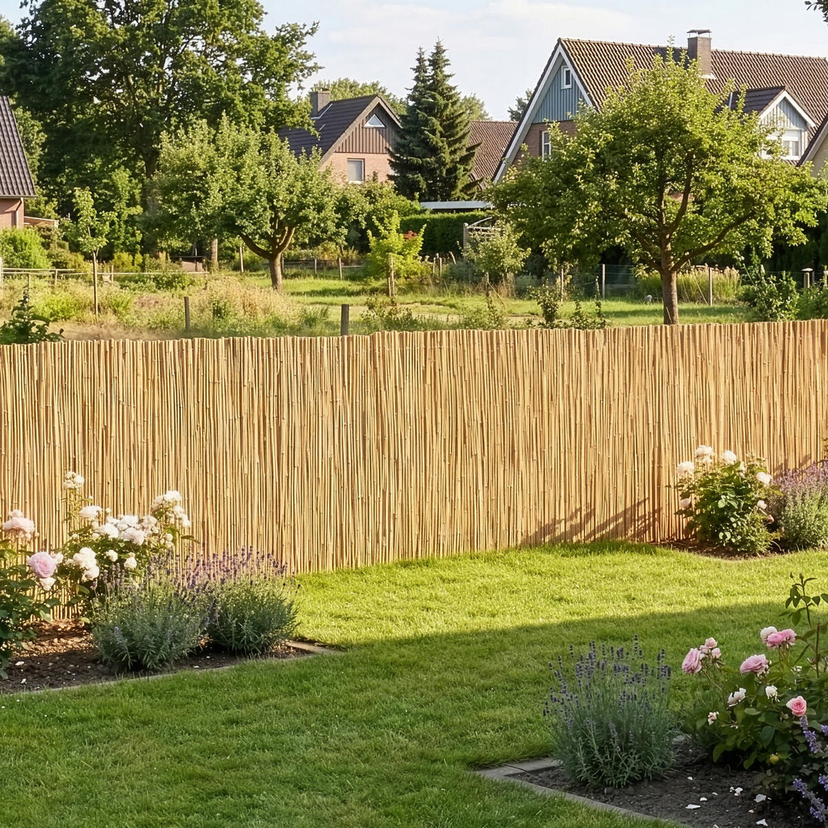 SCHILFZAUN Abbateggio - Naturfarben, Naturmaterialien (90/0.6cm) - casa.pro