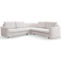 ECKSOFA Kaltbeige LOREN Mit Schlaffunktion Und Bettkasten - Beige, Textil (251/251cm) - Sepro Meble