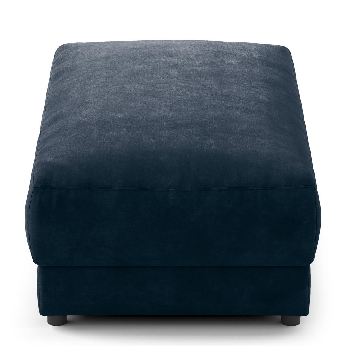 POLSTERHOCKER - rechteckig - Blau/Schwarz, Kunststoff/Textil (134/45/65cm) - home24