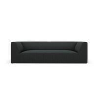 SOFA Ruby aus Cord schwarz 3 Sitzplätze - Schwarz, Textil (93/69/232cm) - Micadoni