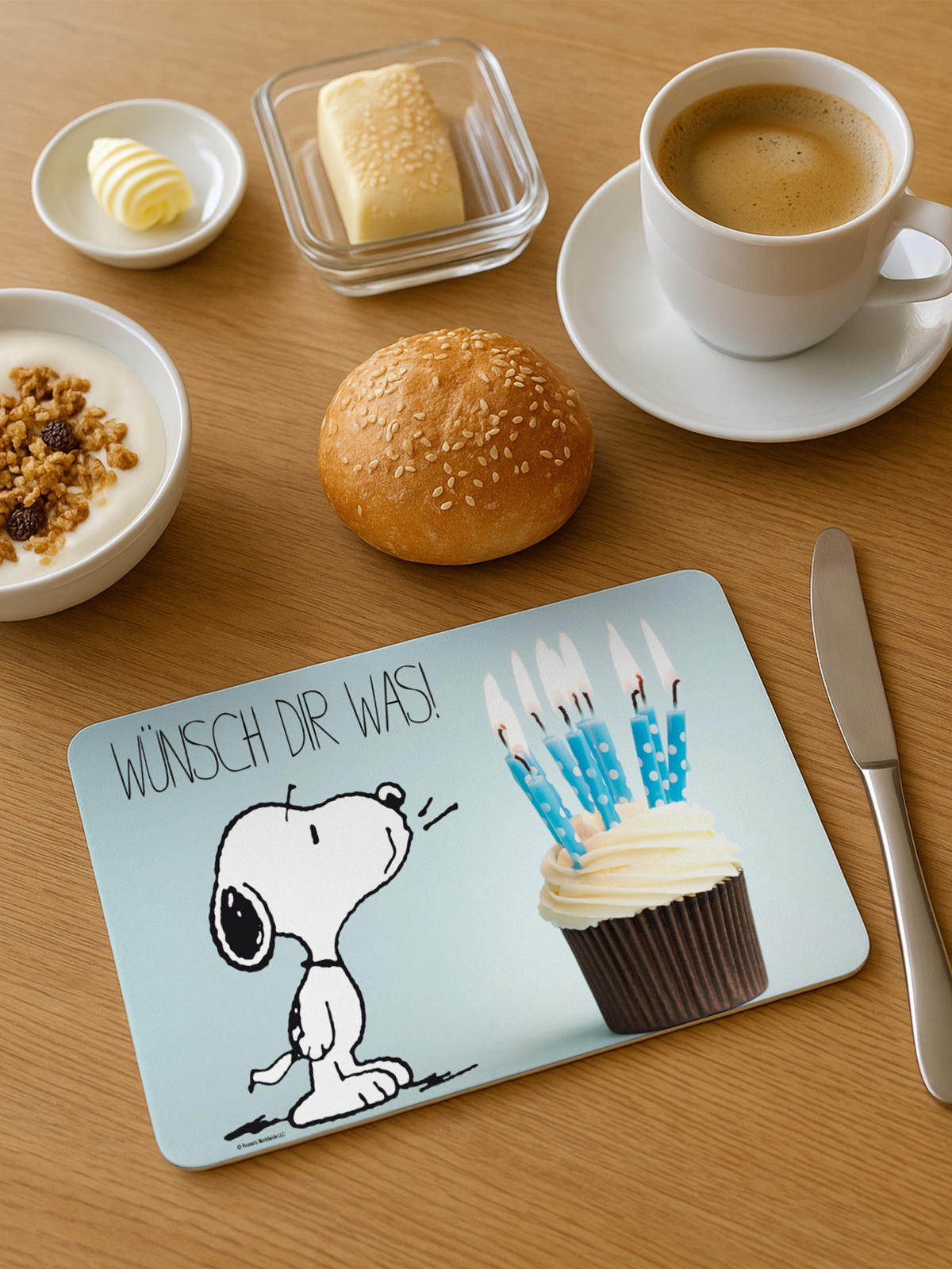 BRETTCHEN The Peanuts Snoopy Wünsch dir was! Blau 14,5 x 23,5 cm - Multicolor, Kunststoff (14.5/23.5cm) - United Labels