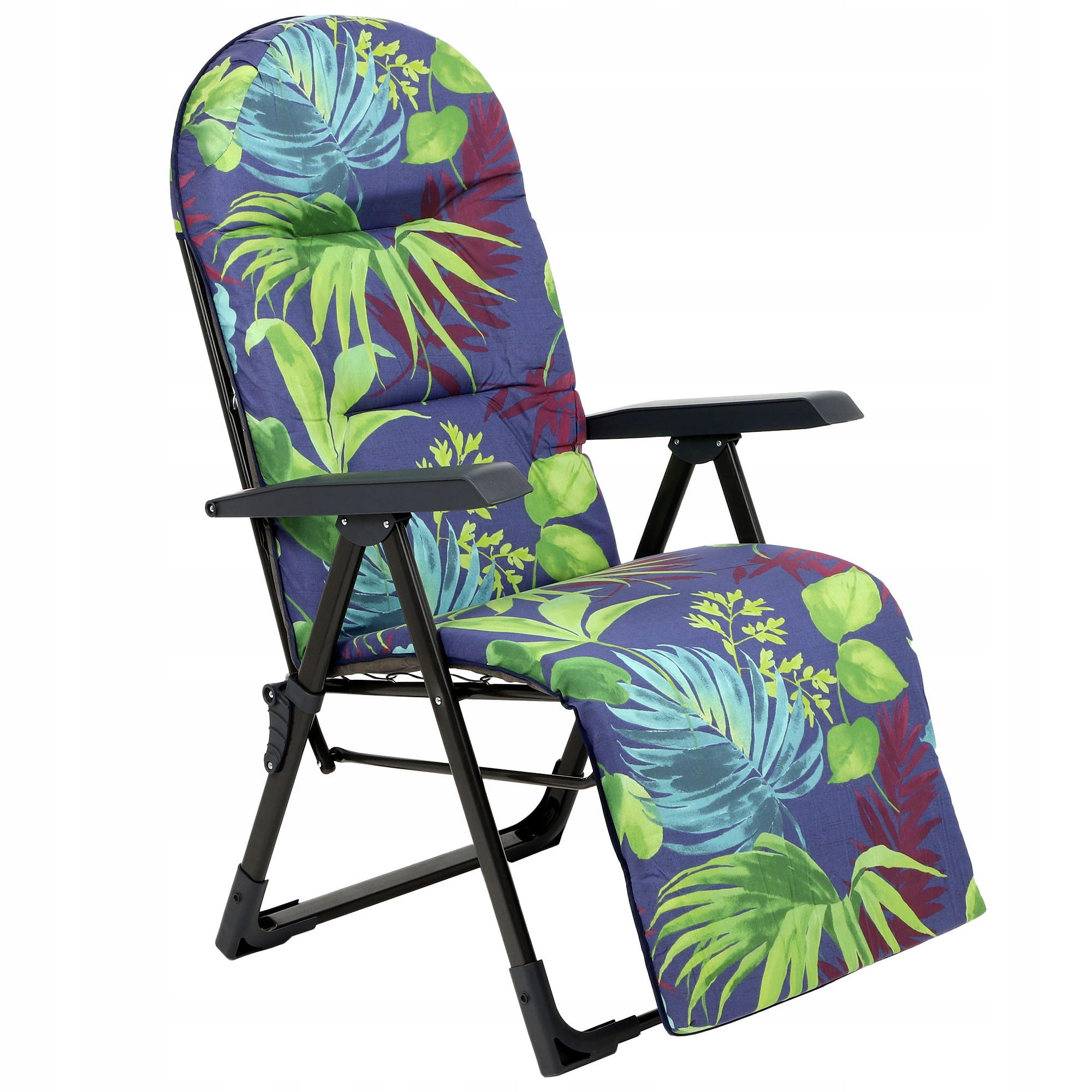 GARTENLIEGE 150 x 68 cm - Blau/Grün, Metall (58/150cm) - KADAX
