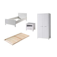 JUGENDZIMMEREINRICHTUNG Karalynn 3 Jugendzimmer komplett MDF Weiß - Weiß, Holz (220/77/120cm) - 58aufmkessel