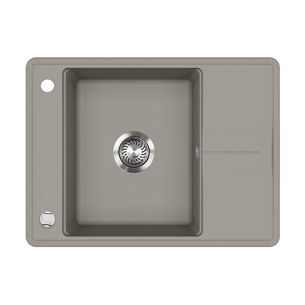 SPÜLBECKEN Osaka Beton 67 x 50 cm - Grau, Keramik (67/20/50cm) - Bergstroem