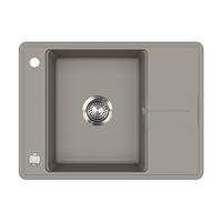 SPÜLBECKEN Osaka Beton 67 x 50 cm - Grau, Keramik (67/20/50cm) - Bergstroem