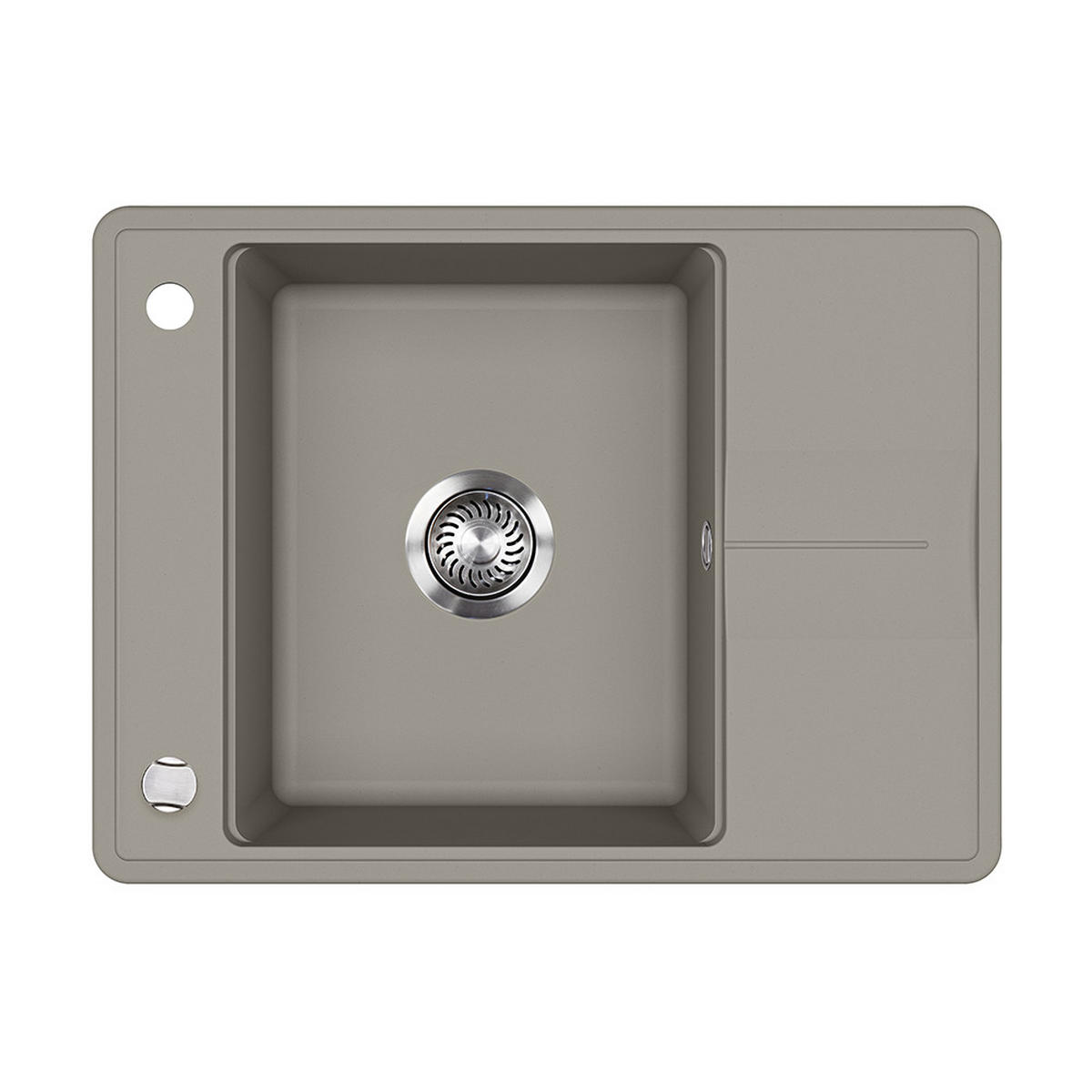 SPÜLBECKEN Osaka Beton 67 x 50 cm - Grau, Keramik (67/20/50cm) - Bergstroem