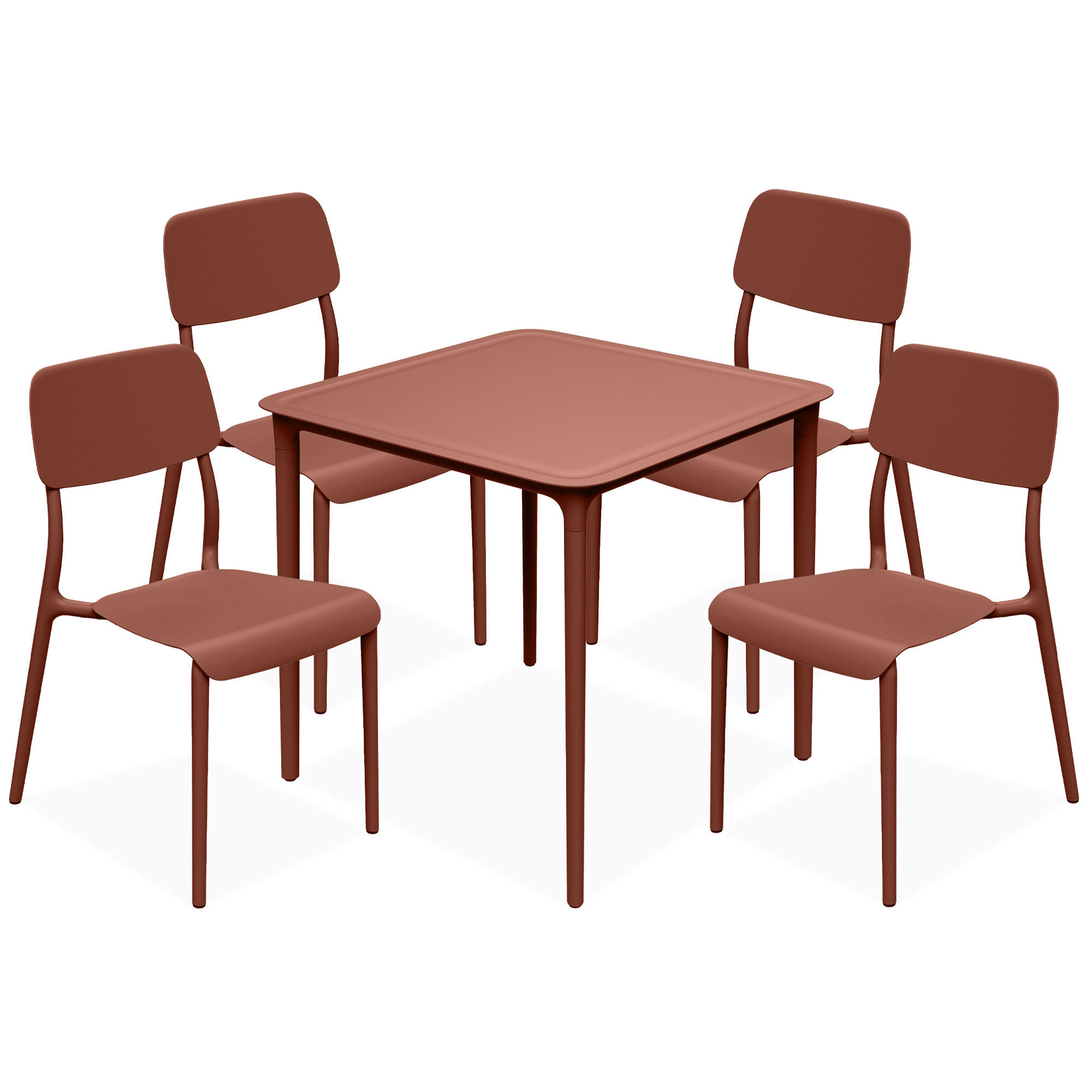 GARTENMÖBEL-SET GALIO, 5-tlg - Orange, Kunststoff - KONSIMO®