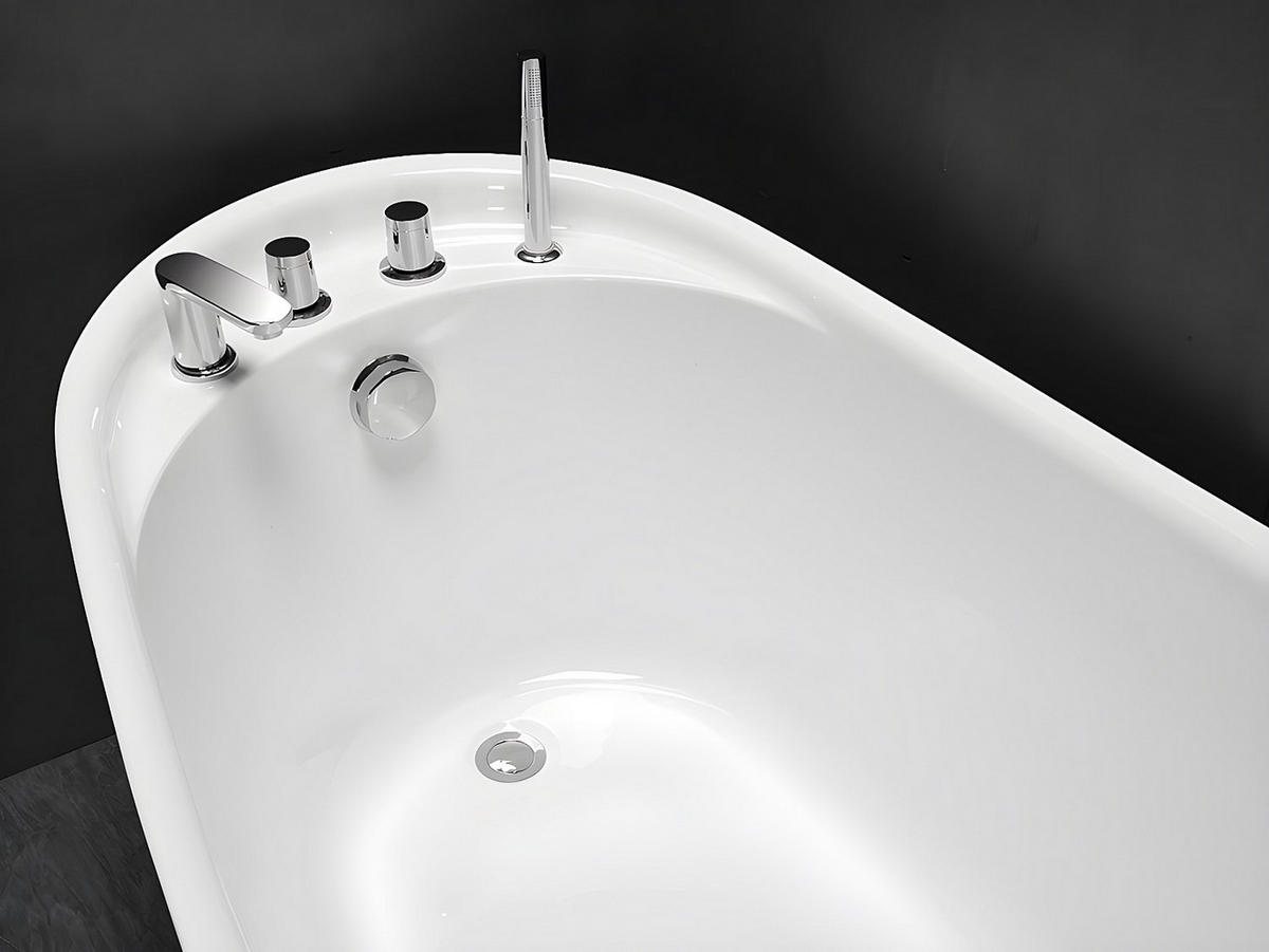 FREISTEHENDE Badewanne - 1 Person - acryl - weiß Natalia - Weiß, Kunststoff (150/70/75cm) - Vente-Unique