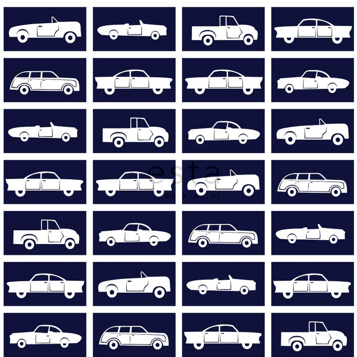 TAPETE Autos 53 cm x 10.05 m - Blau, Papier (53/0.1cm) - ESTAhome