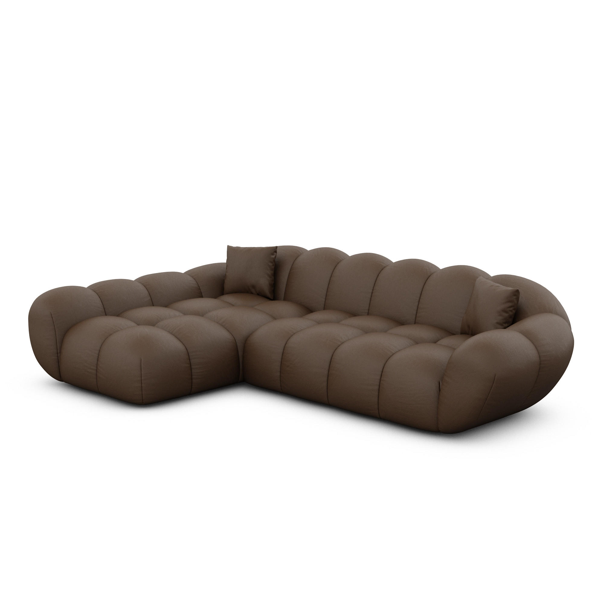 Varoyal Ecksofa Dunkelbraun 265x160 cm