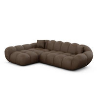 ECKSOFA Liva Dunkelbraun Kunstleder L-Form Links - Dunkelbraun, Kunststoff (265/160cm) - VAROYAL