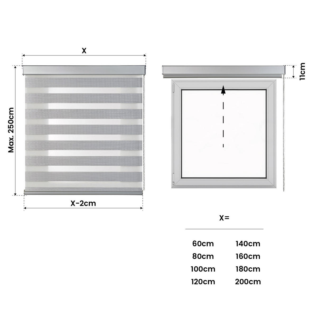 DOPPELROLLO Motorisiertes Silber 160x250 cm - Silberfarben, Kunststoff (160/250cm) - STORESDECO